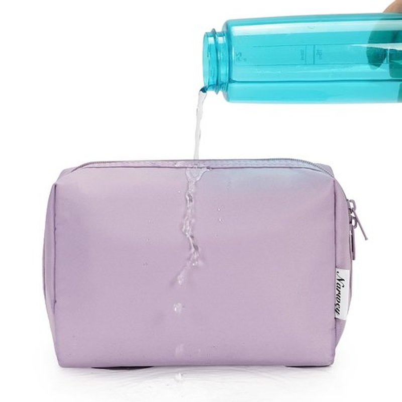 Large Makeup Bag Zipper Pouch Travel Cosmetic Organizer for Women (Large, Purple)