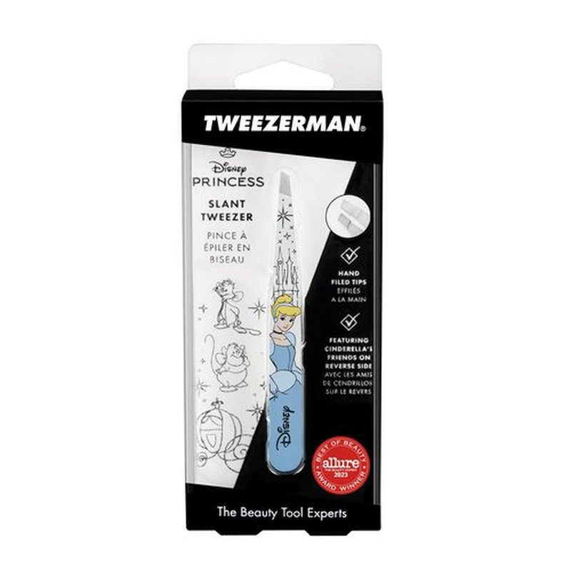 Tweezerman Cinderella Slant Tweezer - Eyebrow Tweezers for Women and Men