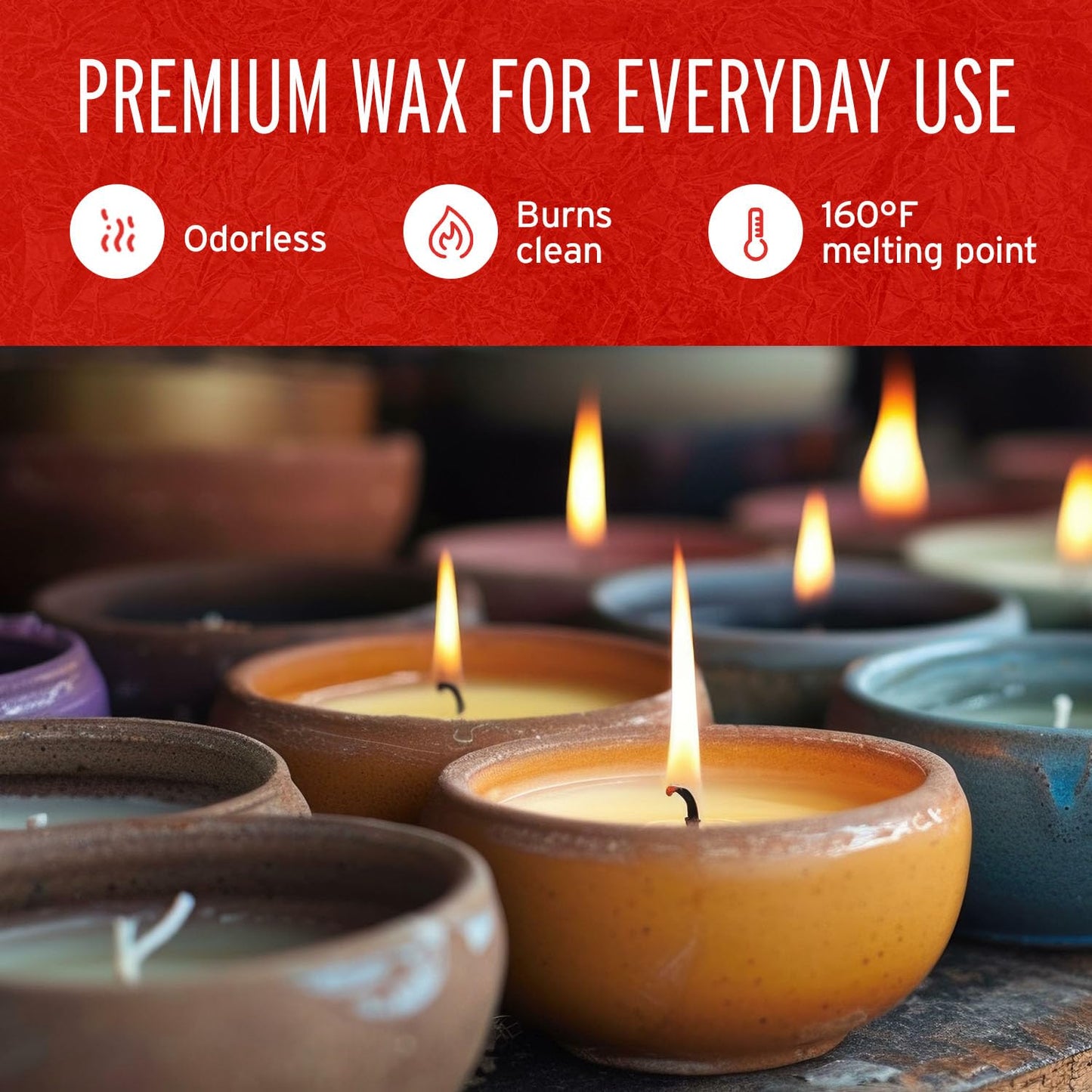 Blended Waxes, Inc. Paraffin Wax for Candle Making, Easy to Use Paraffin Wax for Candles in Pastilles Form for Everyday Use, 160F Melt Point 10 lb Pack