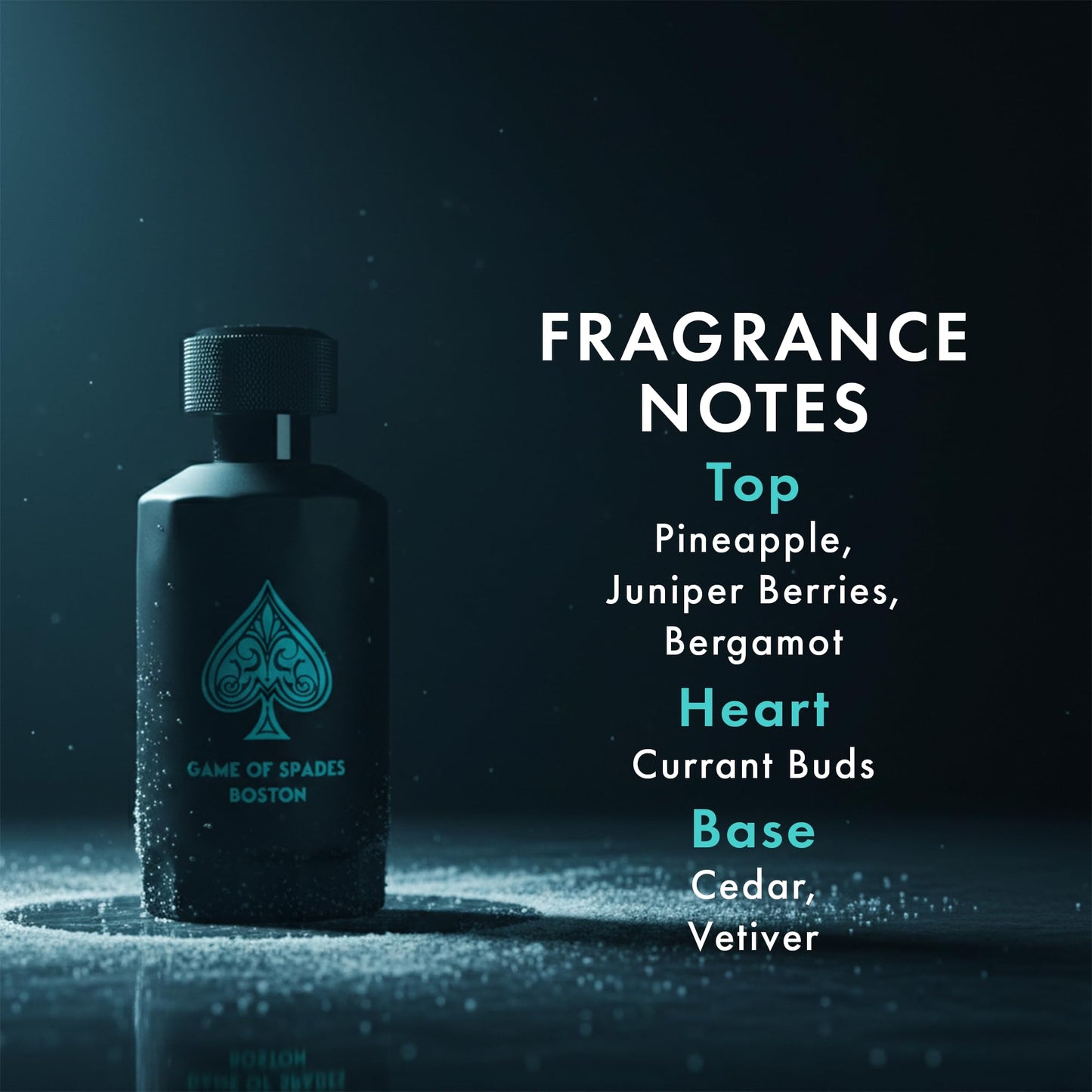 Jo Milano Game of Spades Boston Parfum Spray | 3.4 oz (100ml) | Sweet, Musky, Amber, Warm Spicy, Citrus, Bergamot Scent | Long Lasting Fragrance for Men and Women (Unisex)