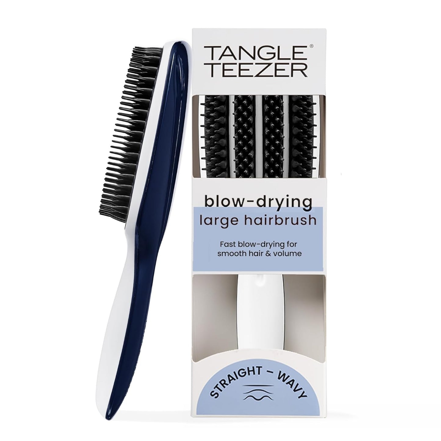 Tangle Teezer Blow Styling Smoothing Hairbrush Tool, Gentle and Fast Drying for Medium & Long Hair, Half Size