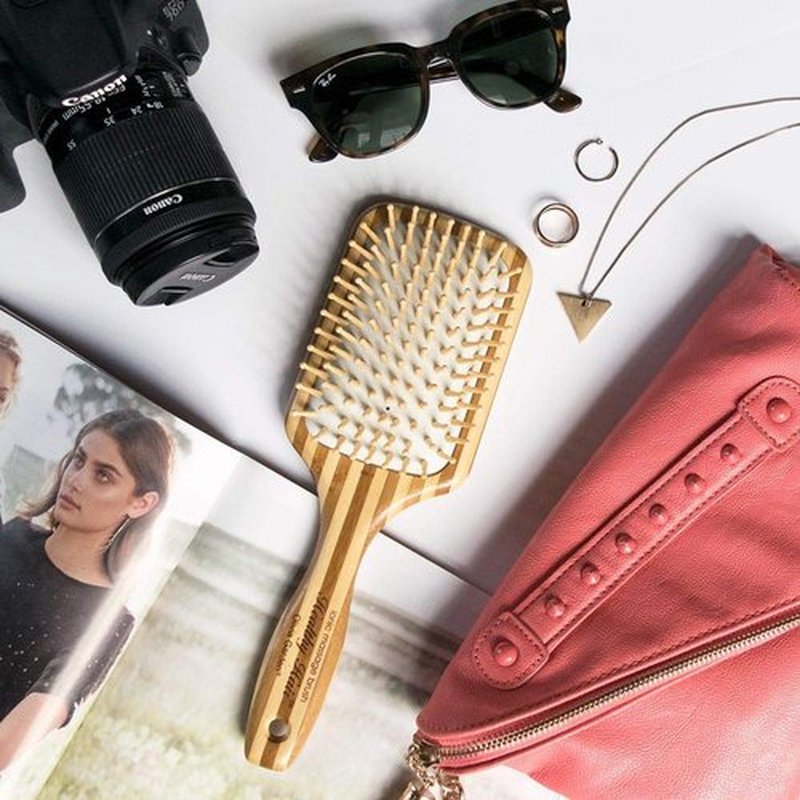 Olivia Garden Healthy Hair Eco-Friendly Bamboo Ionic Massage Hair Brush HH-4 (Paddle Large)