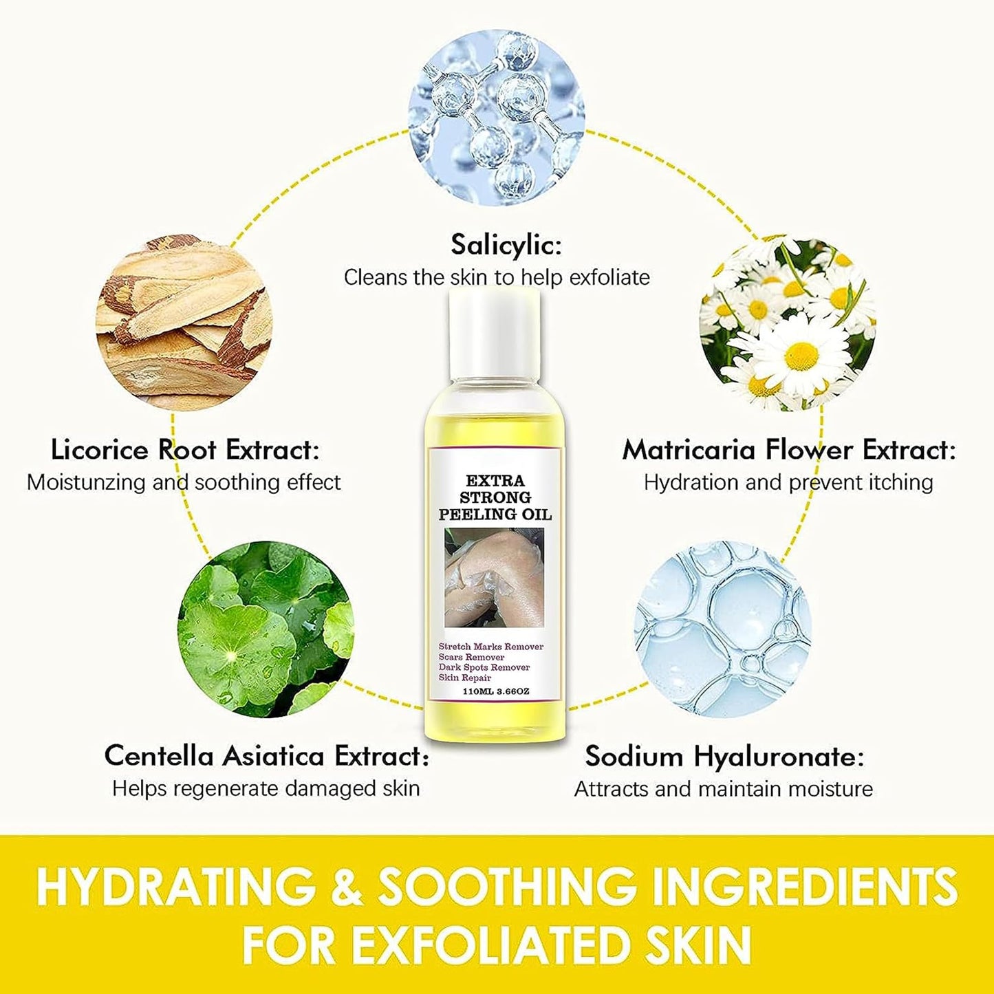 Yellow Peeling Oil, Peeling Oil for Dark Skin