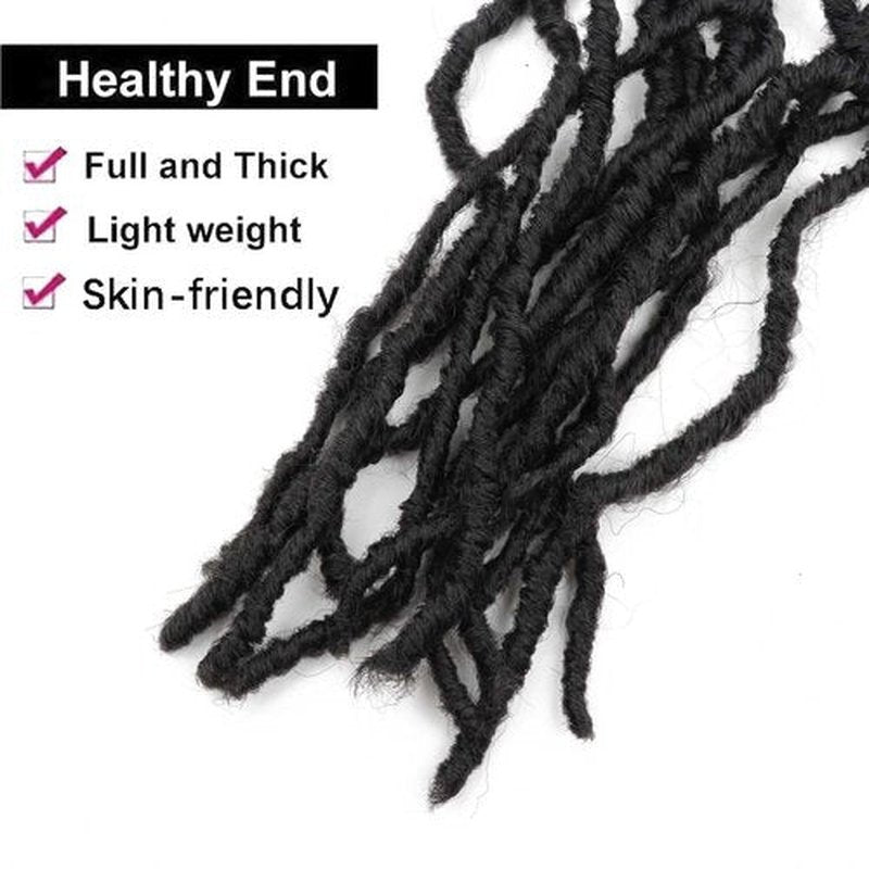 7 Packs 30 Inch Faux Locs Crochet Hair for Black Women Soft Locs Crochet Hair for Butterfly Locs Curly Wavy Goddess Locs Crochet Loc Hair (30 inch(pack of 7), 1B)