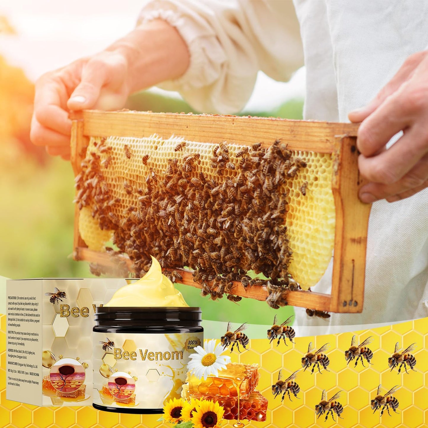 COPFASTOK Bee Venom Cream, New Professional Bee Venom Repair Cream for All Parts of The Body (2.12oz)