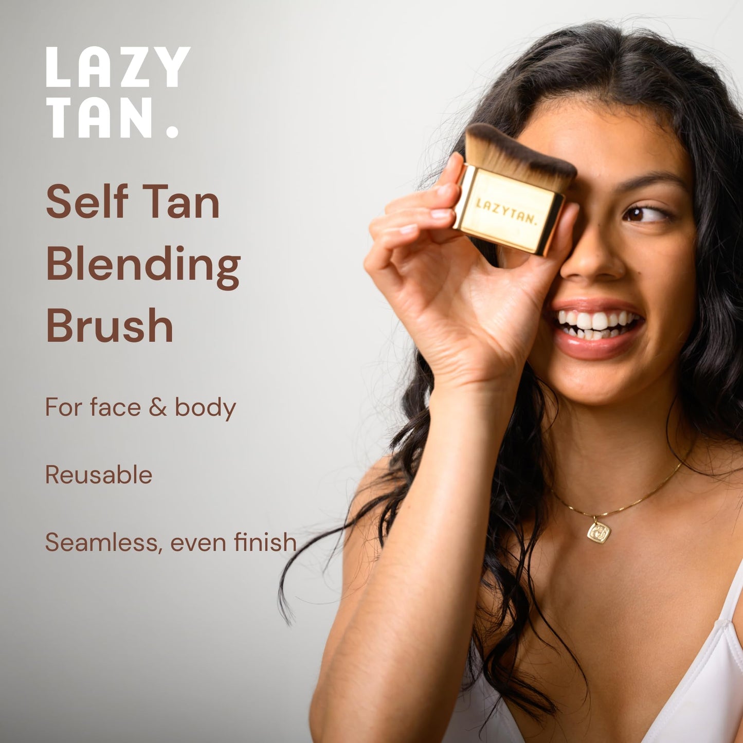 Lazy Tan - Self Tanner Blending Brush, Kabuki Brush for Self Tanner, Streak Free Applicator for Face, Body, Legs, Neck and Contours