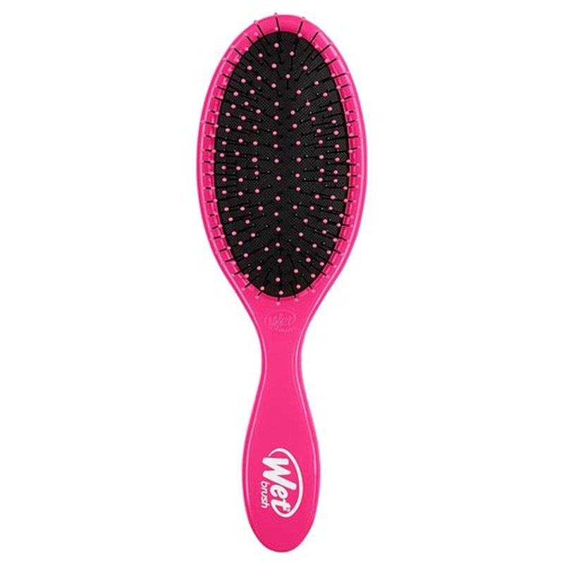 Wet Brush Detangling Brush, Original Detangler Brush (Pink) - Wet & Dry Tangle-Free Hair Brush for Women & Men - No Tangle Soft & Flexible Bristles for Straight, Curly, & Thick Hair