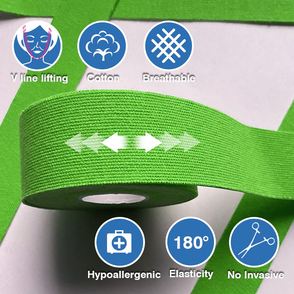 Sfuchin Face Tape for Wrinkles - Face Wrinkle Tape - Facial Smoothing Patches - V Face - Self Care Products - Forehead Wrinkle Patches Reusable - Chest Wrinkles - Neck Patches - 2.5CM*1000CM
