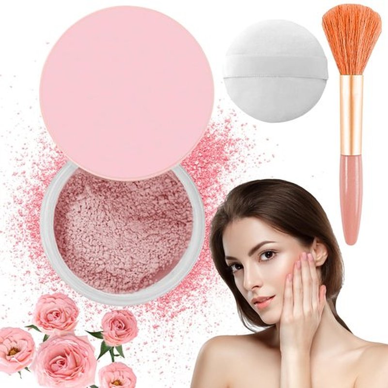 Beauty Blurring Powder, Beauty Pink Setting Powder, Blurring Setting Powder, Beauty Blurring Setting Powder for All Skin Tones (01#, 1Pc)