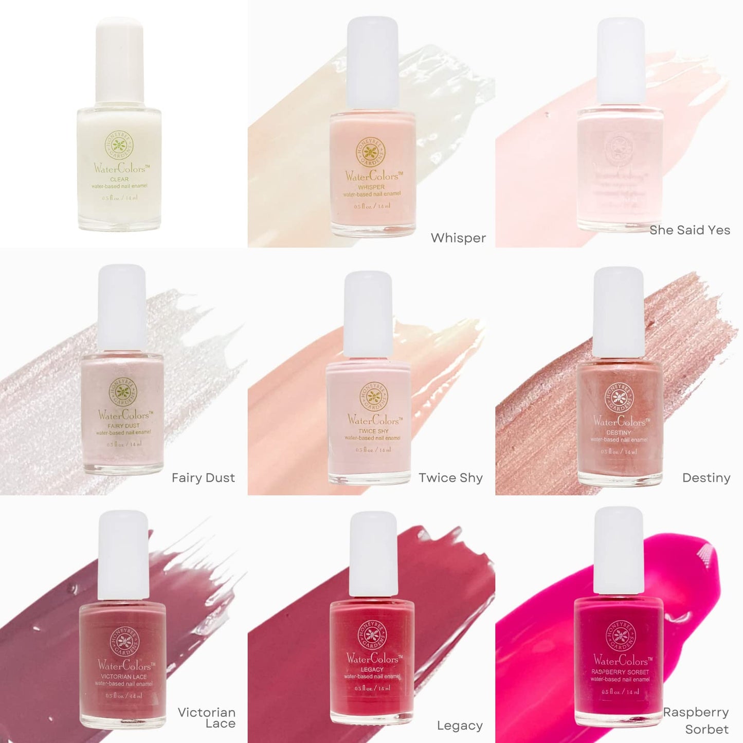 Honeybee Gardens Water-Based Nail Enamel, Twice Shy, Matte Nude Pale Pink, Eco-Friendly, Odorless & Vibrant Polish, 0.5 fl oz