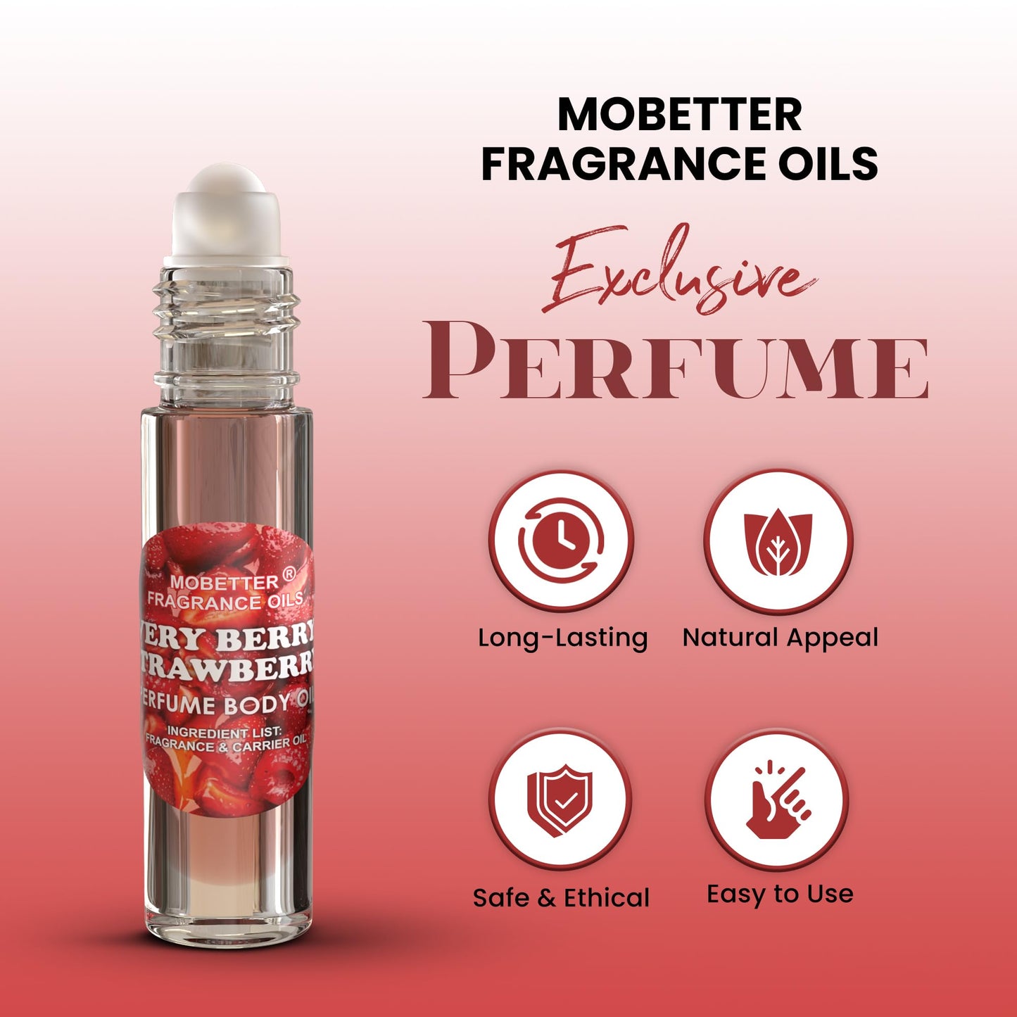 MOBETTER FRAGRANCE OILS Very Berry Strawberry Perfume Body Oil