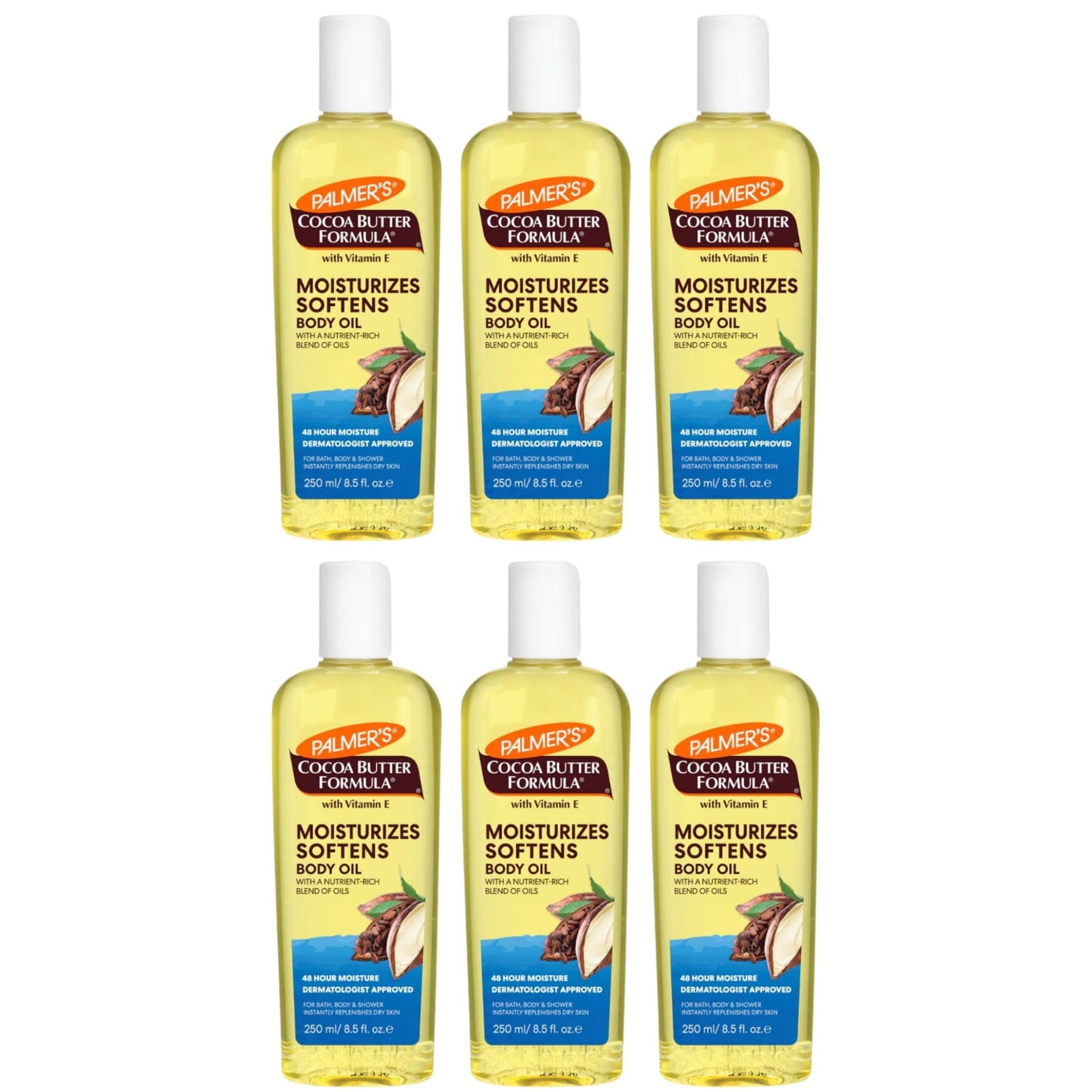 Palmer's Cocoa Butter Formula Body Oil 8.50 oz (Pack of 6)