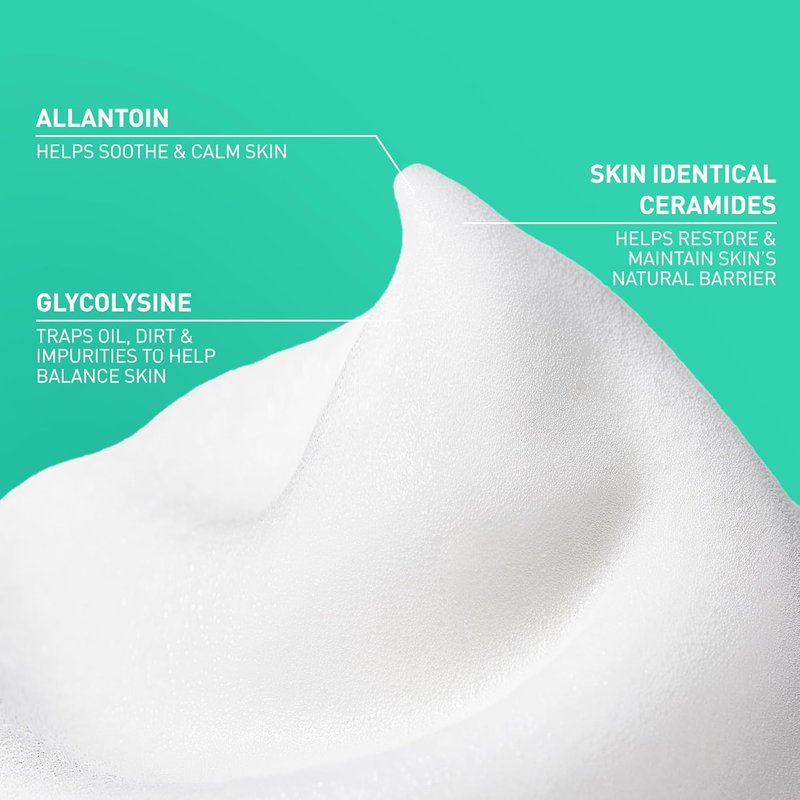 CeraVe Foaming Facial Cleanser for Combination Skin - 8HR Oil Control & 24HR Hydration | 8oz, Fragrance-Free, Non-Comedogenic