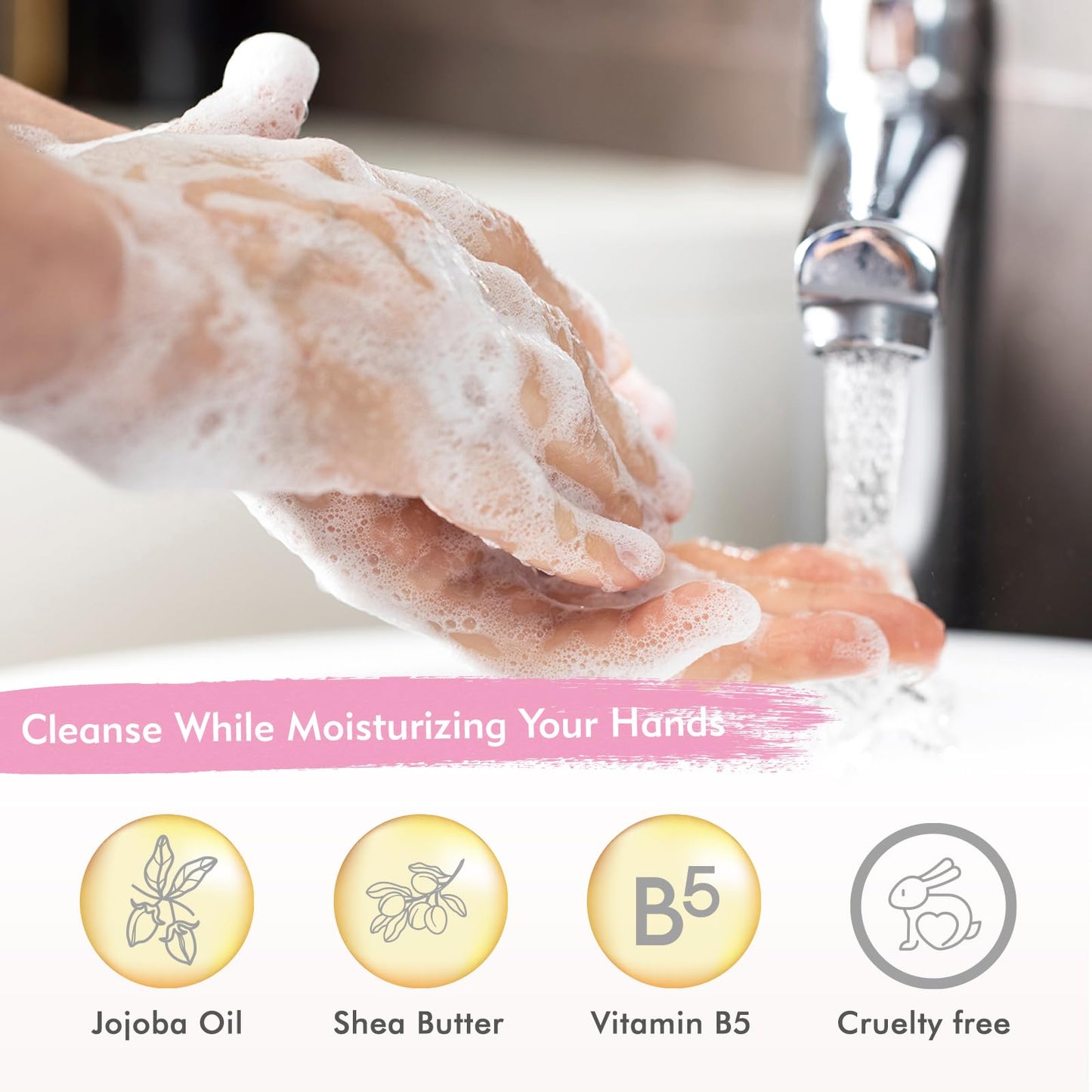 ROMIIE ZOI Hand Soap Refills Gift Set Strawberry Scent 3 x 26 Fl Oz Bottles, Plant-Based, Cruelty-Free, Gentle & Moisturizing Formula with Essential Oils for Bathroom & Kitchen Use