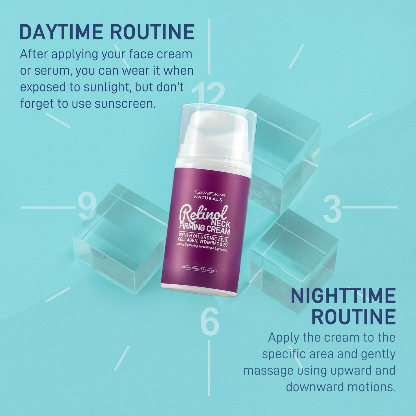 Neck Creams for Tightening and Firming, Retinol Neck Firming Cream with Hyaluronic Acid, Collagen and Vitamin - Tightening Wrinkles, Firming Skin on Face, Neck, Décolleté, Body