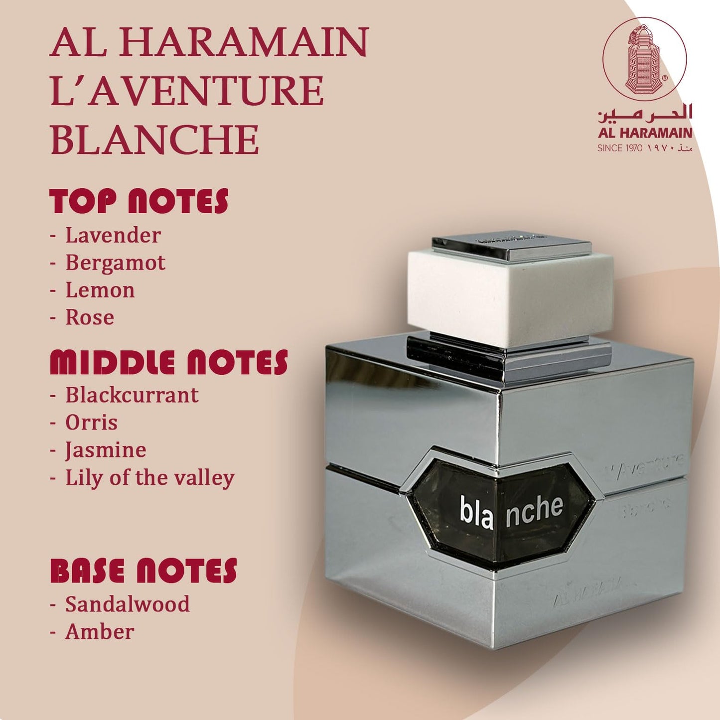 L'aventure Blanche Eau De Parfum Spray for Unisex - 3.3 oz | Al Haramain