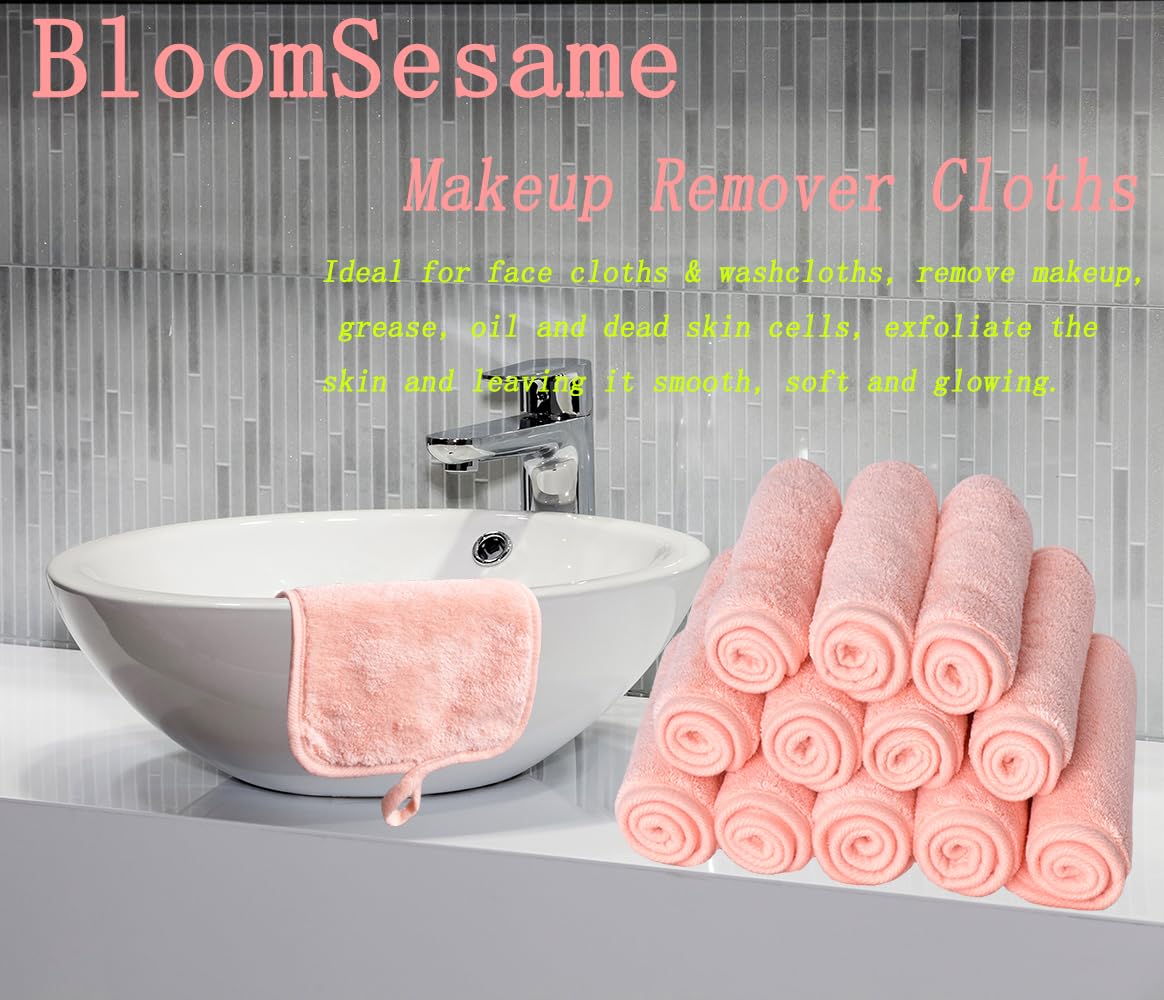 Makeup Remover Cloths Face Pads Reusable Microfiber Facial Cleansing Cloths