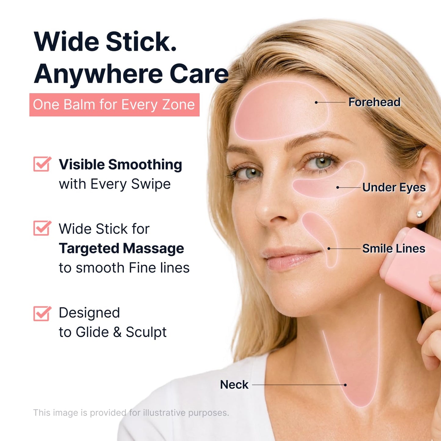 SUNGBOON EDITOR Pink PDRN & Volufiline Multi Balm Stick, Niacinamide, Collagen Wrinkle Stick, All-in-One Plumping & Hydrating Balm for Face, Eyes & Neck, Dewy Glow Skin, Korean Skincare, 0.35 Oz