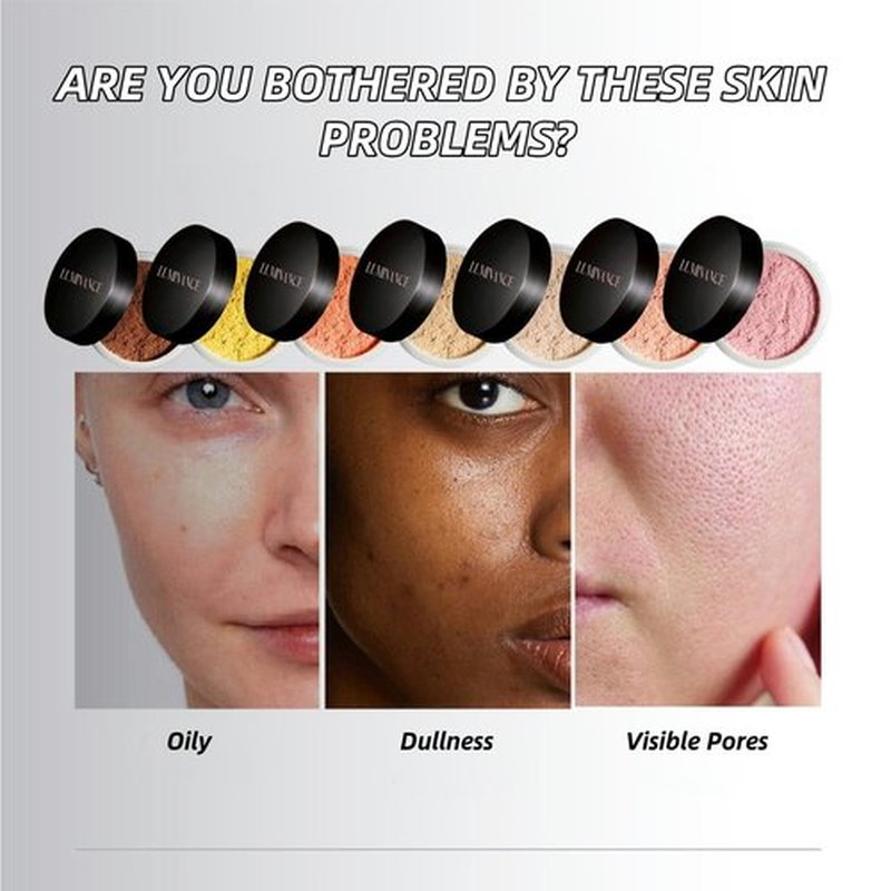 Luminance Pink Powder,Ultra Pink Setting Powder,Long-Lasting Waterproof Foundation,Skin Tone Adapting Blurring Powder for Flawless Beauty (Ultra Peach)