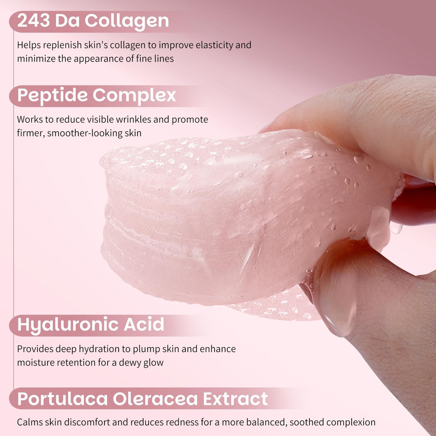 Kestper Collagen Gel Toner Pad for Face - Skin Firming,Improvin Elasticity,Pore Minimizer,Soothing Hydration, Gentle Exfoliating Face Pads,60 Pads