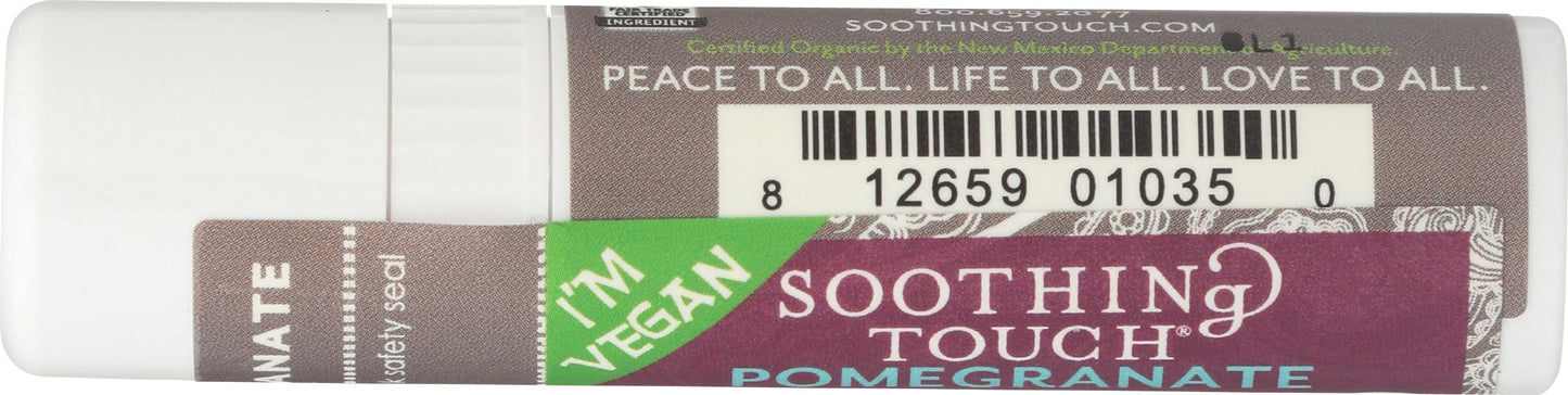 Soothing Touch, Pomegranate Organic, Vegan Lip Balm, .25 oz