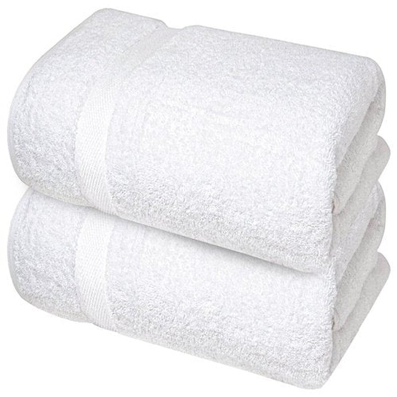 Infinitee Xclusives – Luxury Bath Sheets Towels – 2 Pack 600 GSM (35X70 Inches) – 100% Ring Spun Cotton Extra Large Bath Towels for Bathroom – Super Soft, Highly Absorbent, Hotel & Spa Quality |White|