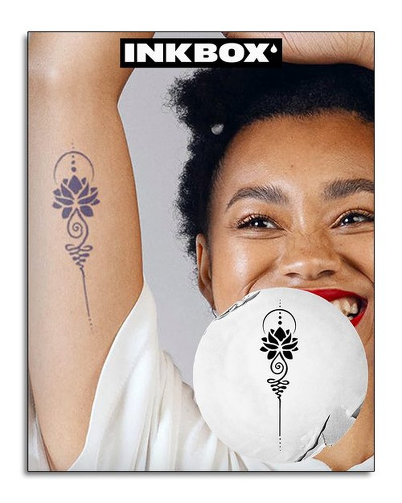 Inkbox Temporary Tattoos, Semi-Permanent Tattoo, One Premium Easy Long Lasting, Water-Resistant Temp Tattoo with For Now Ink - Lasts 1-2 Weeks, Enlightenpath, 5x2in