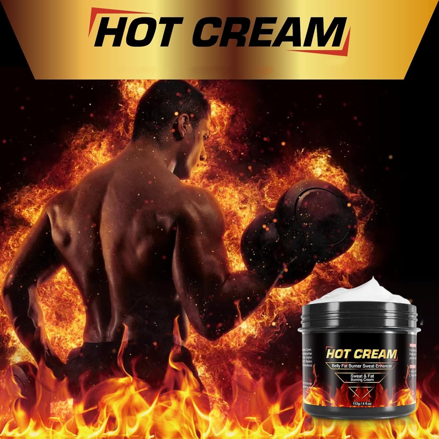 VOGSIG Hot Sweat Cream – Workout Support Formula for Muscle Warm-Up & Skin Comfort – Helps Encourage Perspiration During Exercise – For Women & Men – Thighs, Arms & Body – 4 fl oz