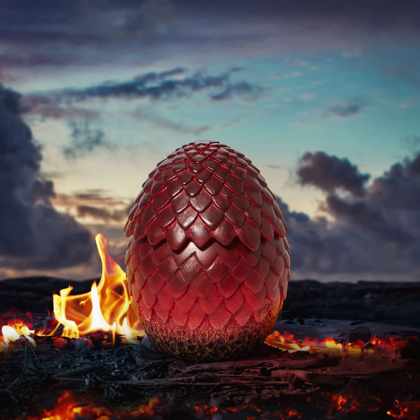 Department 56 Game of Thrones Drogon's Egg Keepsake Holder Trinket Box, 4.92 Inch, Red