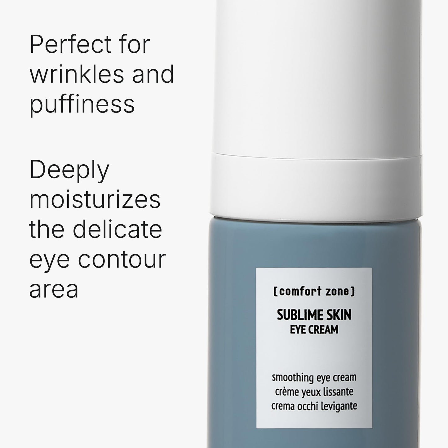 [ comfort zone ] Sublime Skin Eye Cream, Firming Anti-Aging Treatment, Reduces Puffiness, Wrinkles, Dark Circles, Fragrance Free, Caffeine, Peptides, Natural Ingredients, Daily Use, 0.51 Fl Oz