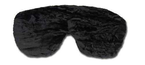 Candi Andi Handmade Opulence Yoga Eye Mask Pillow - Weighted Flaxseed Fill, Unscented, Satin & Velvet, Adjustable Strap - Ideal for Meditation & Restful Sleep -Black - TEMF-BK