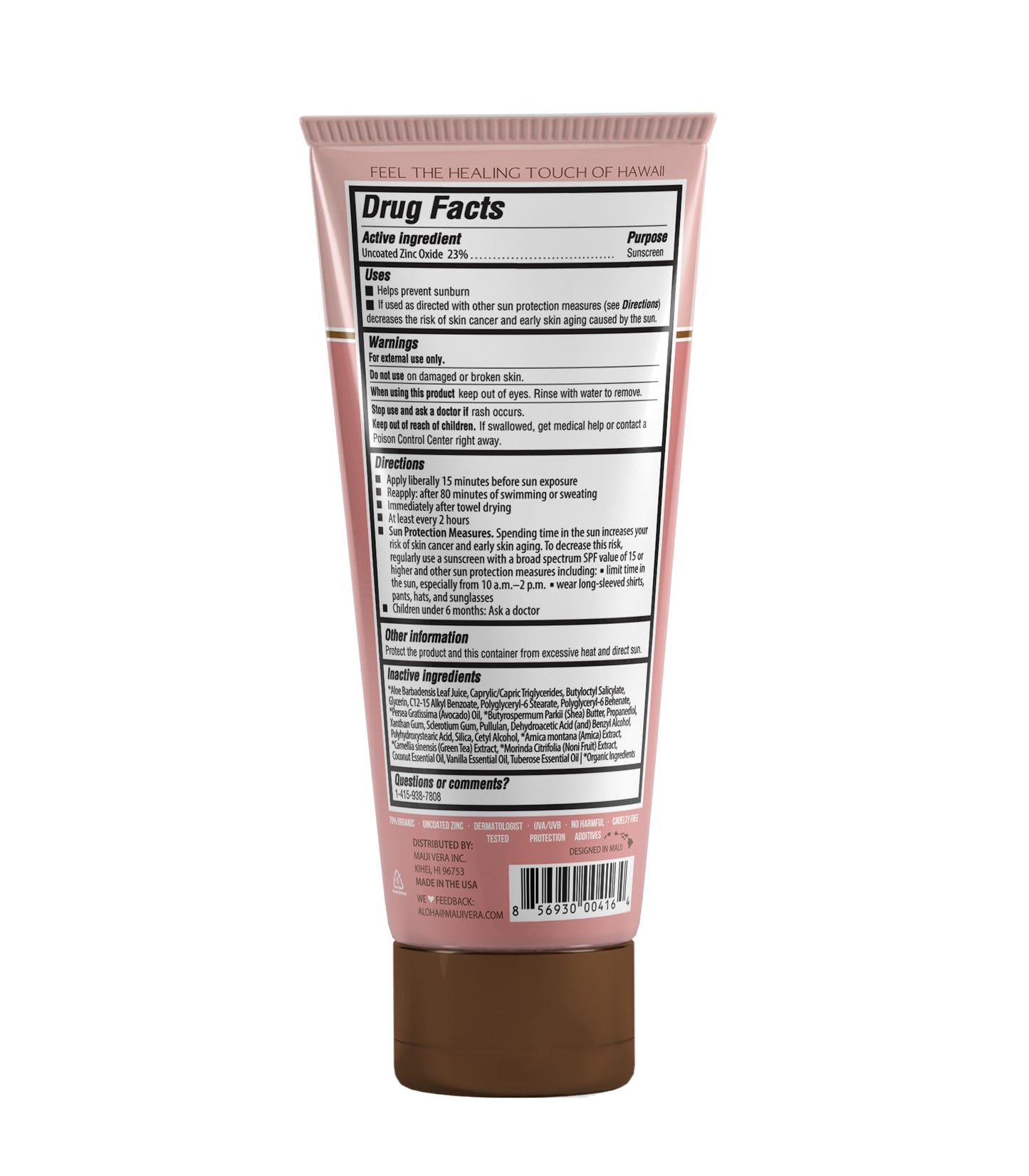 SPF 50 Mineral Sunscreen - Scented (3.0 oz) Water-Resistant up to 80 minutes, TSA Approved, Coconut and Vanilla