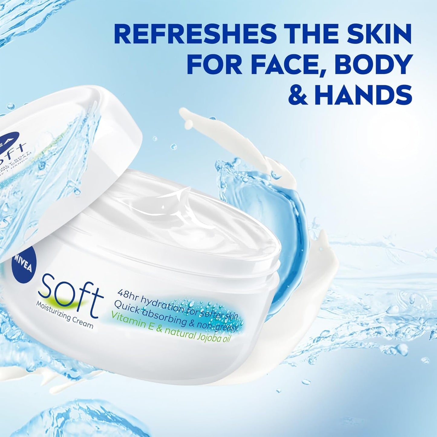 NIVEA Soft Moisturizing Creme 6.80 oz (Pack of 3)