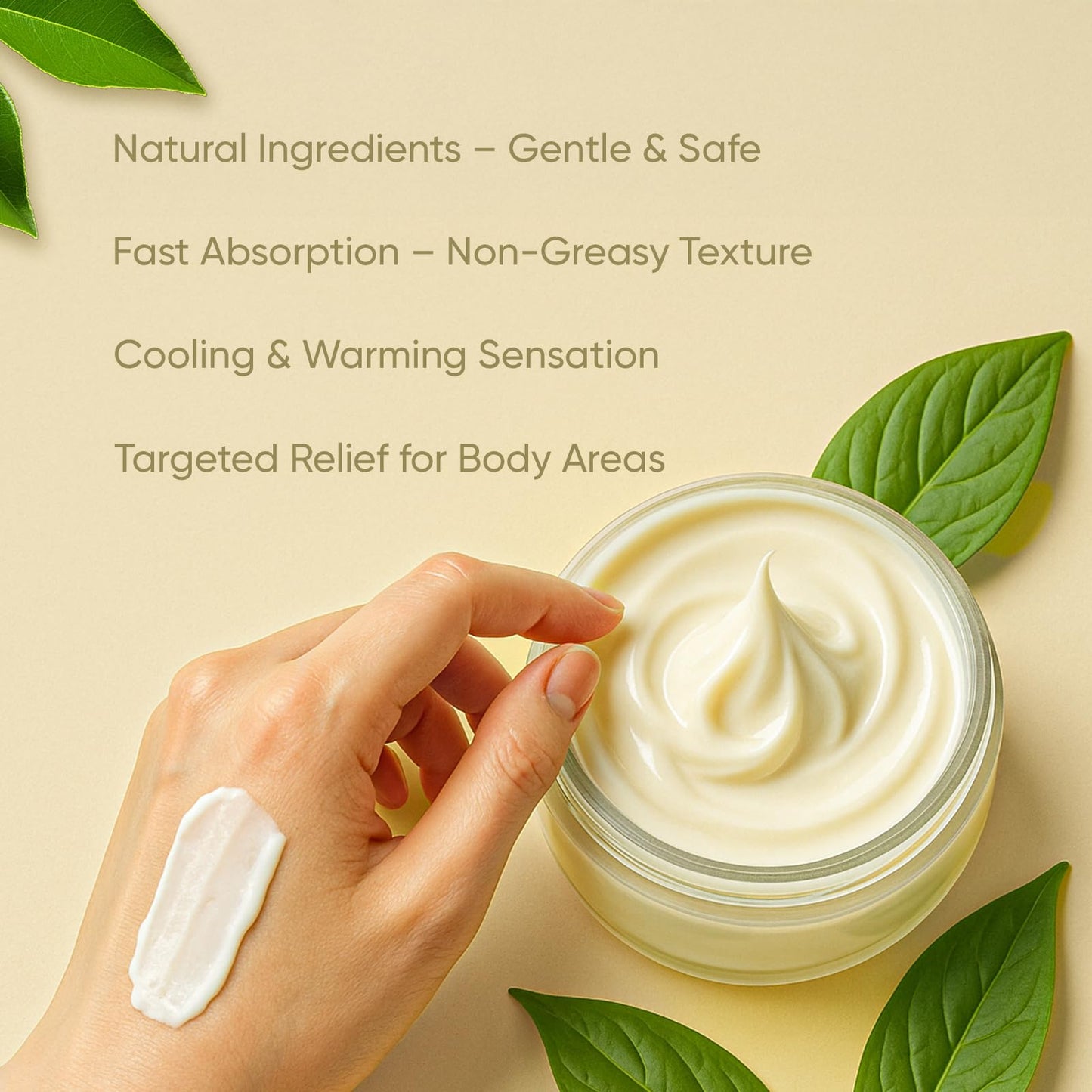 NOVANERVE Relief Cream with Magnesium, Cream for Neuropathy, Natural Ingredients - Cooling & Soothing for Feet, Hands, Legs, Joints, Waist (1)