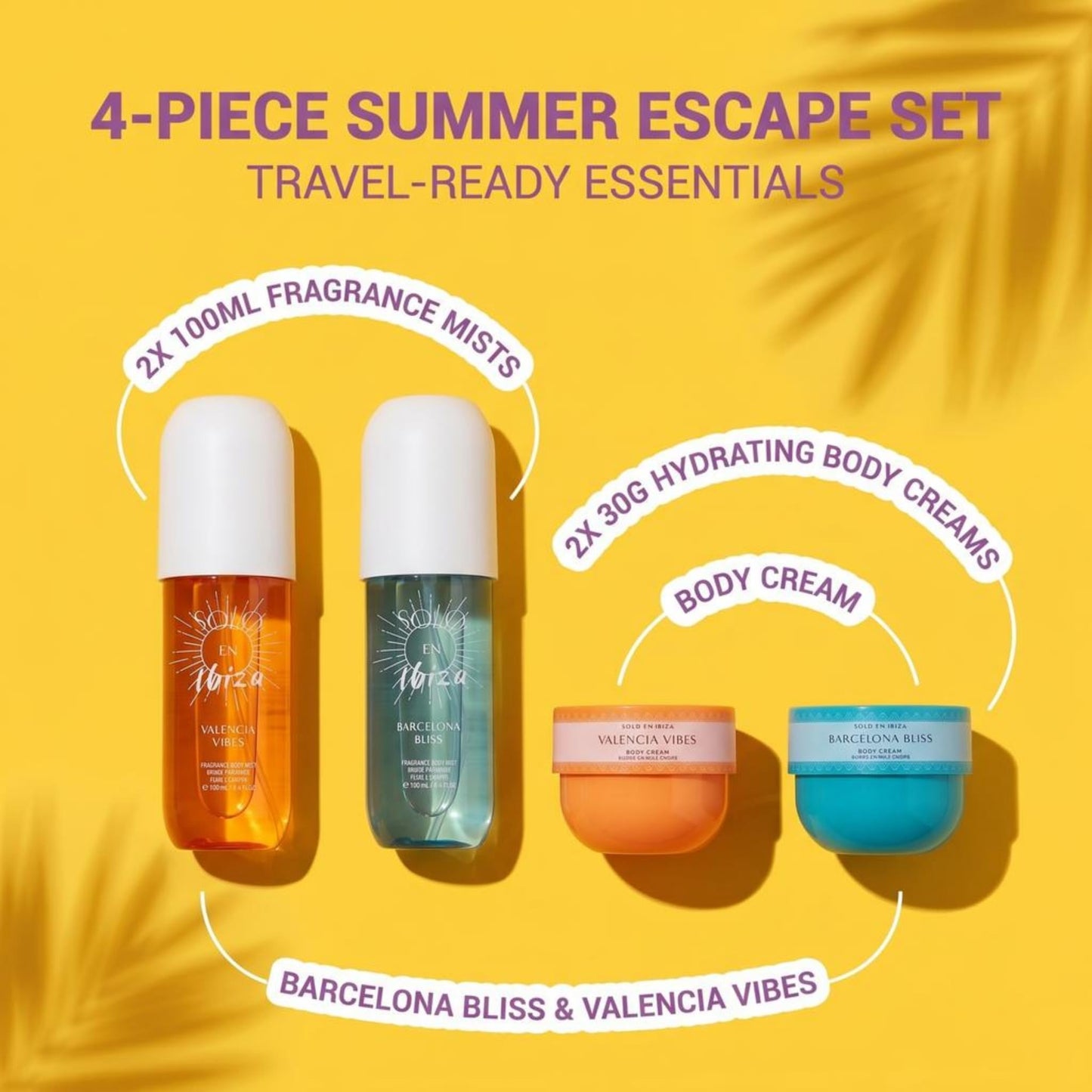 Solo En Ibeza Fragrance Set Mini | Bum Bum Cream & Body Mist Set | Fragrance Gift Set for Women | Travel Size Lotion & Spray Kit | Rio de Janeiro Perfume