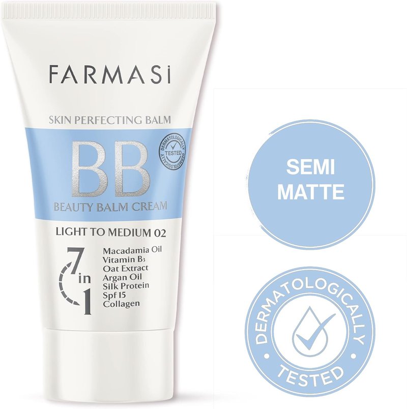 BB Cream Beauty Balm - Full-Coverage Foundation & Concealer for All Skin Types | 1.7 fl. oz. (Light to Medium)