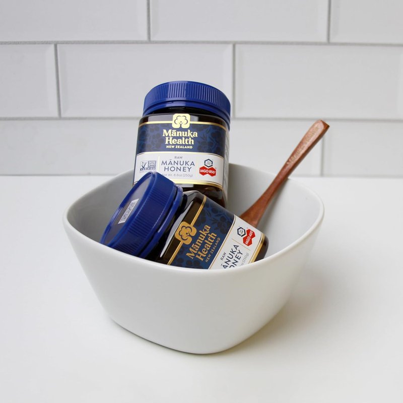 Manuka Honey Gift Set - Certified Raw UMF 20+/MGO 850+ & UMF 13+/MGO 400+ | 8.8oz Jars with Wooden Spoon