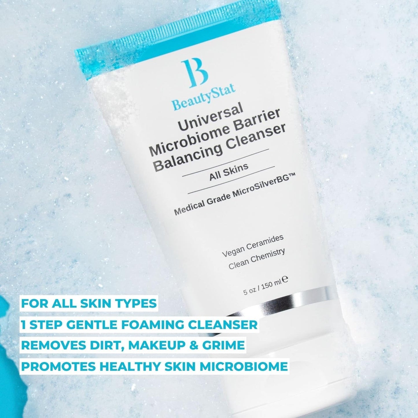 BeautyStat Brighten & Strengthen Daily Travel Starter Kit: 10ml Universal C Skin Refiner, 10ml Probiotic Moisture Boost Cream, 30ml Microbiome Purifying Cleanser, (3) Triple Action Daily Peels