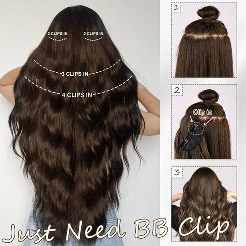 Clip In Hair Extensions 4PCS Auburn Hair Extensions Clip ins Smooth and Tangle Free Lightweight Lace Net Synthetic Hairpieces for Women