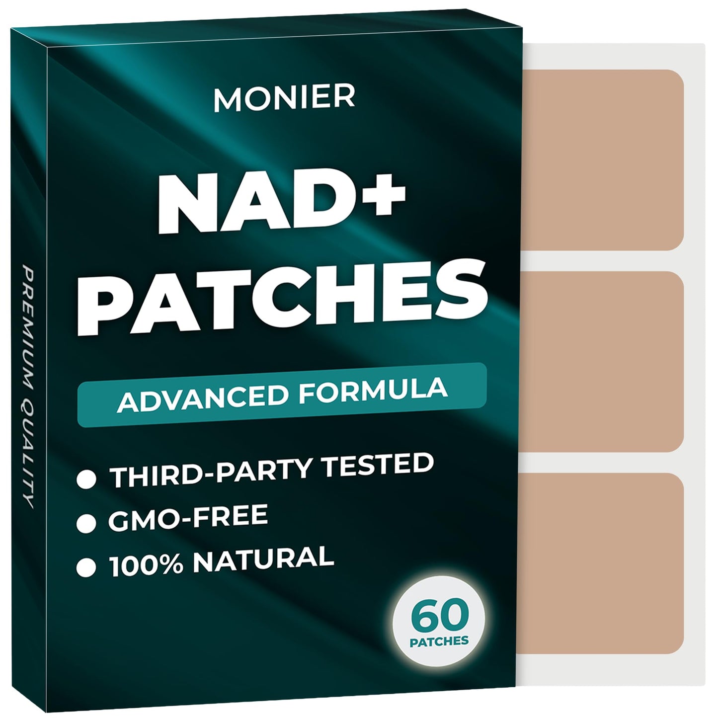 NAD Patches for Women & Men | NAD+ Patch for Energy & Healthy Aging | with CoQ10 & Nicotinamide | 60 Day Supply