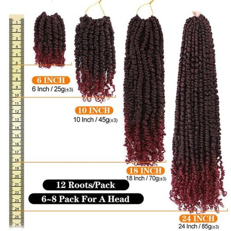 Felek Passion Twist Crochet Hair 24inch 8 Packs Pre Looped Twist Crochet Hair For Black Women Natural Soft Ombre Brown Pre Twisted Passion Twist Crochet Hair (T27, 24inch)