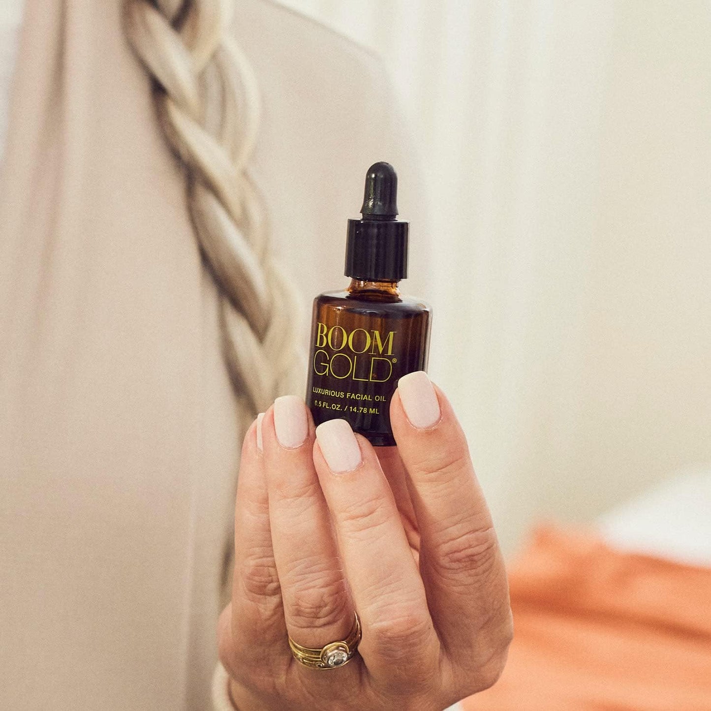 Boom Gold® Lightweight & Luxurious Facial Oil w/Organic Ingredients .5 Oz