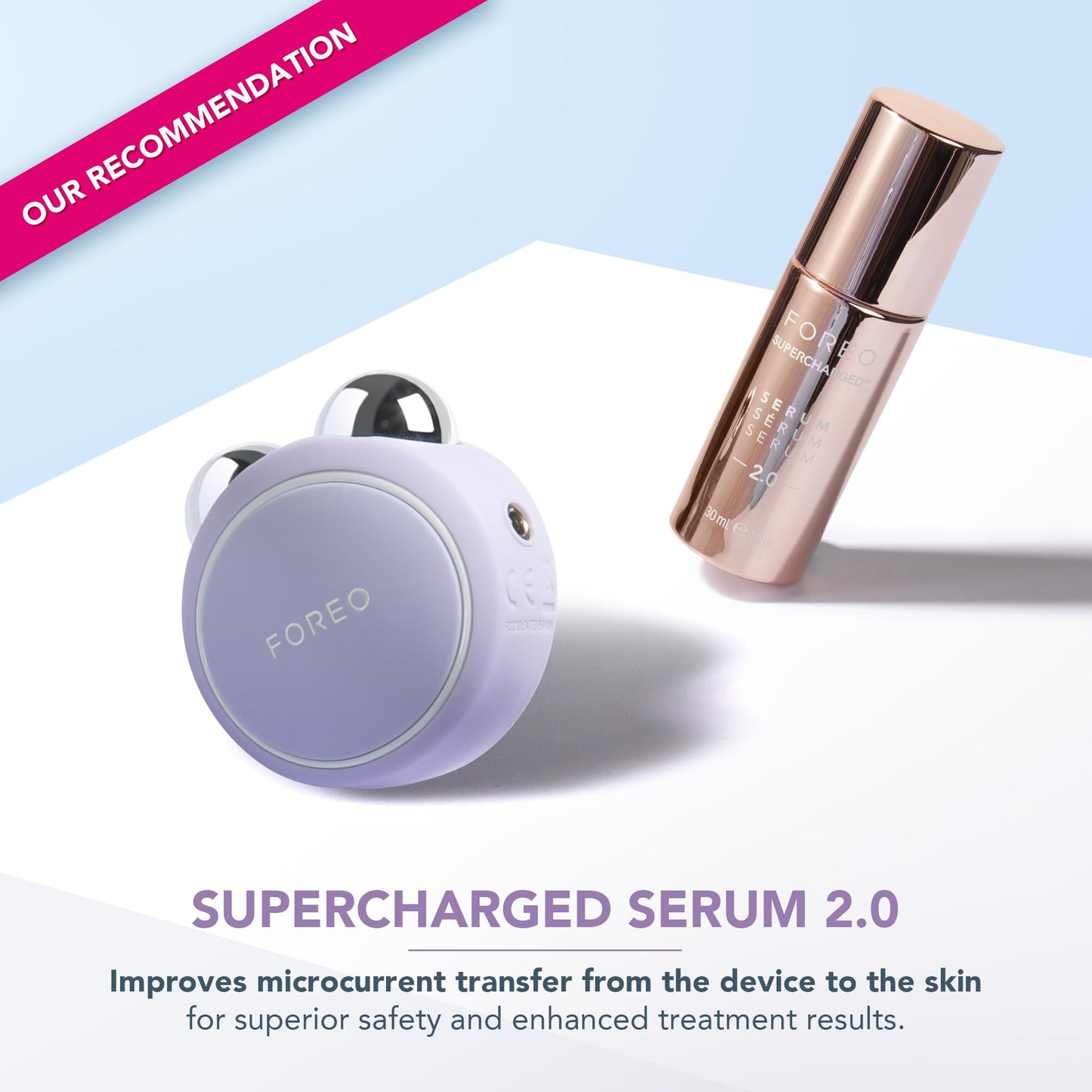 FOREO BEAR mini Microcurrent Facial Device - Instant Face Lift - Lavender