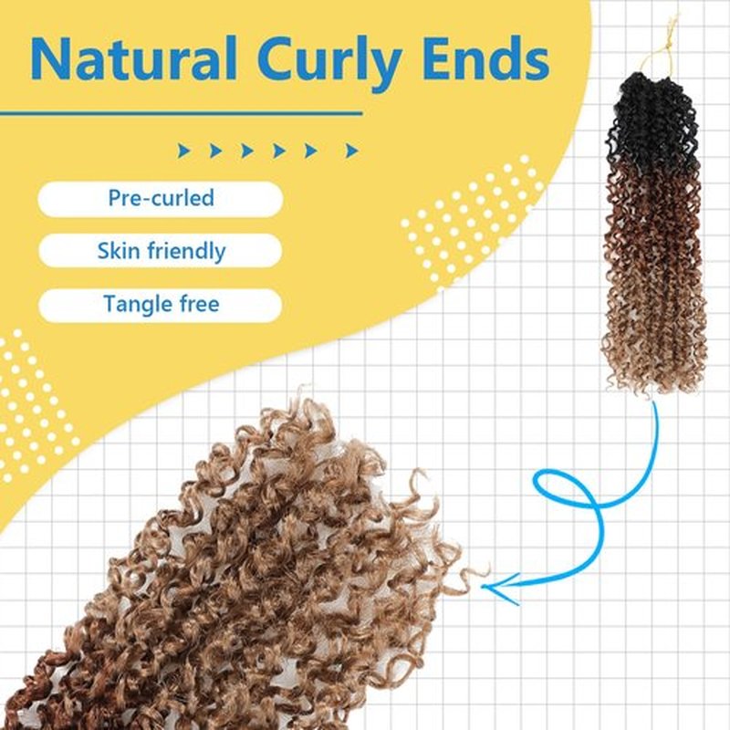 Passion Twsit Hair 12 Inch - 1B/30/27 Yankee Twist Crochet Hair 10Packs Passion Twist Braiding Hair Prelooped Mini Spring Twist Crochet Hair for Black Women(12 Inch,1B/30/27)