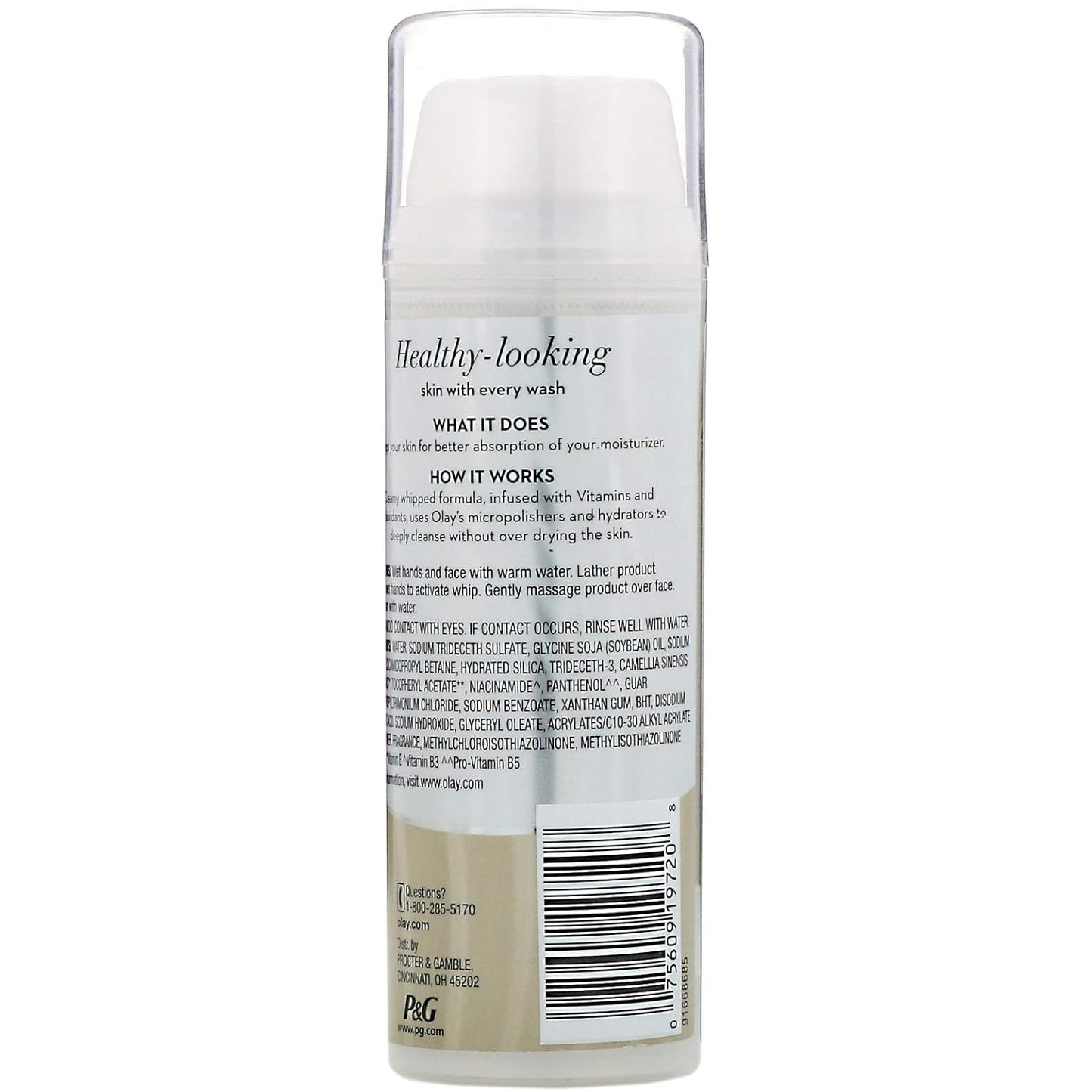Olay Total Effects Whip Cleanser Pump - 5 oz Anti-Aging Facial Cleanser