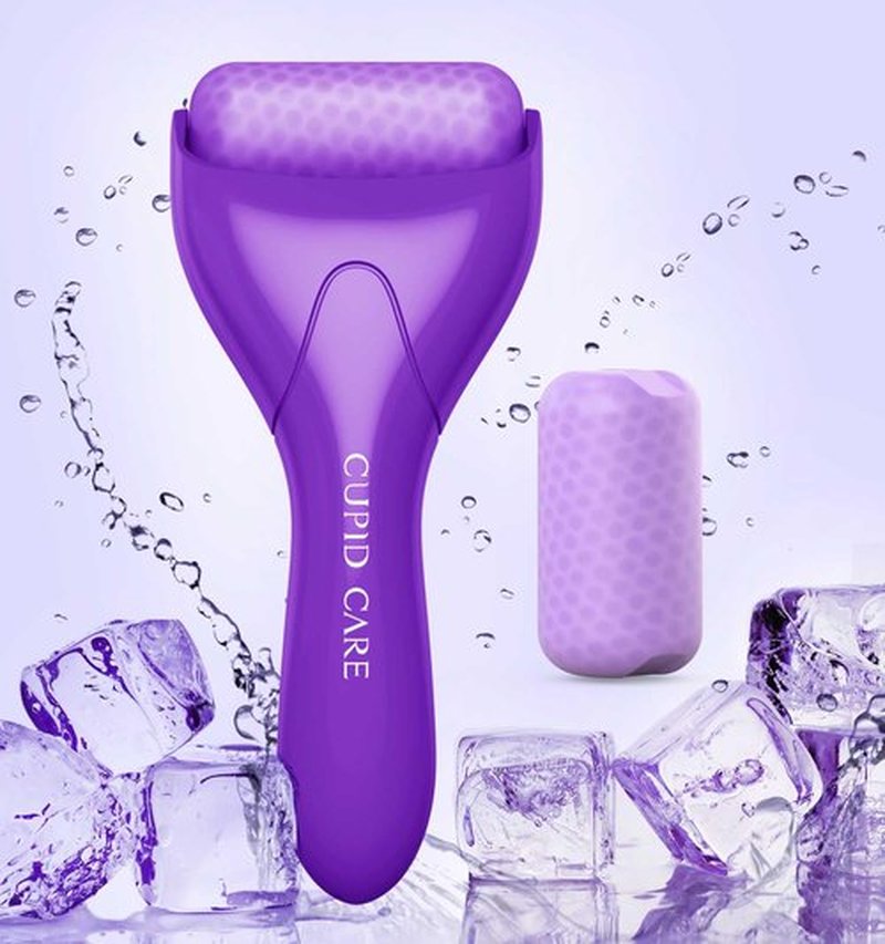 CUPID CARE Ice Roller for Face [2-Rollers], Ice Face Roller Facial Roller Massager for Beauty, Face Roller Skin Care Women Gifts | Purple