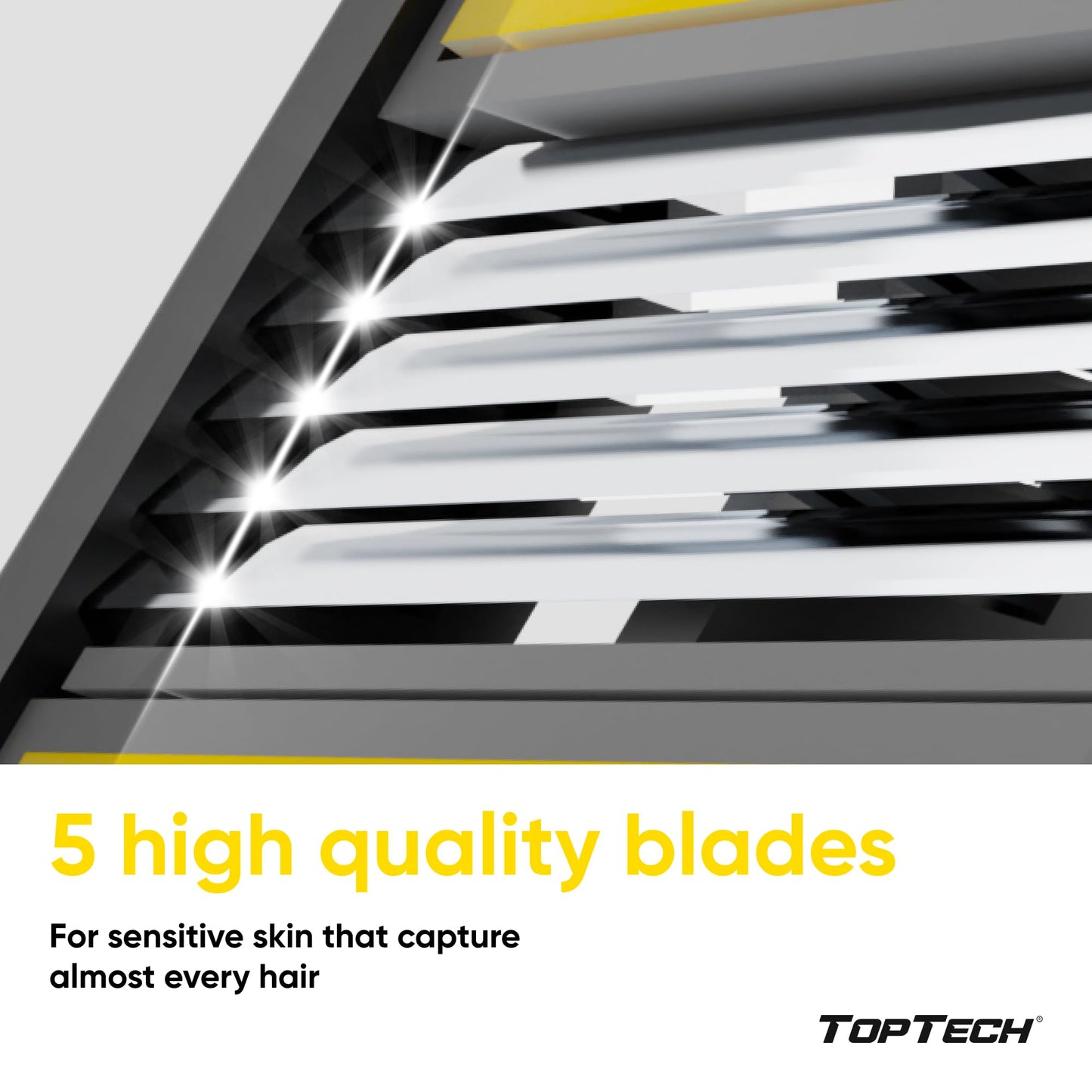 TopTech ULTRA 5 Razors for Men - Manual Shaving Razor & Refills - (Handle + 17 Replaceable Cartridges) - 5 Blades Technology - Fits Gillette Fusion - Soft Shave & Super Sharp - Cost-effective Refill
