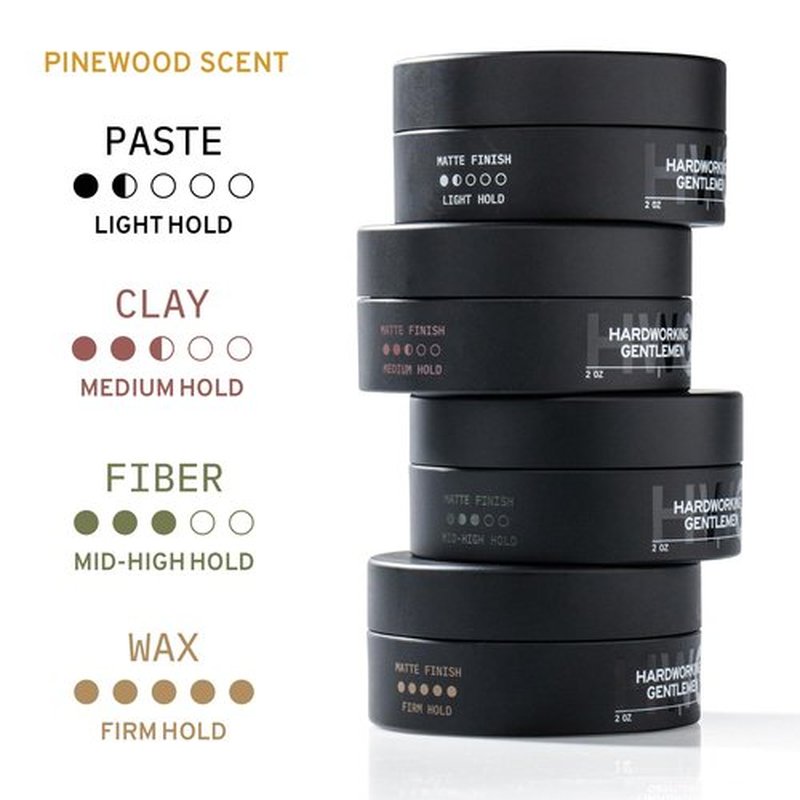 Hardworking Gentlemen - Mid-High Hold Pomade with Natural Ingredients - Matte Finish for All-Day Strong Hold - 2oz.