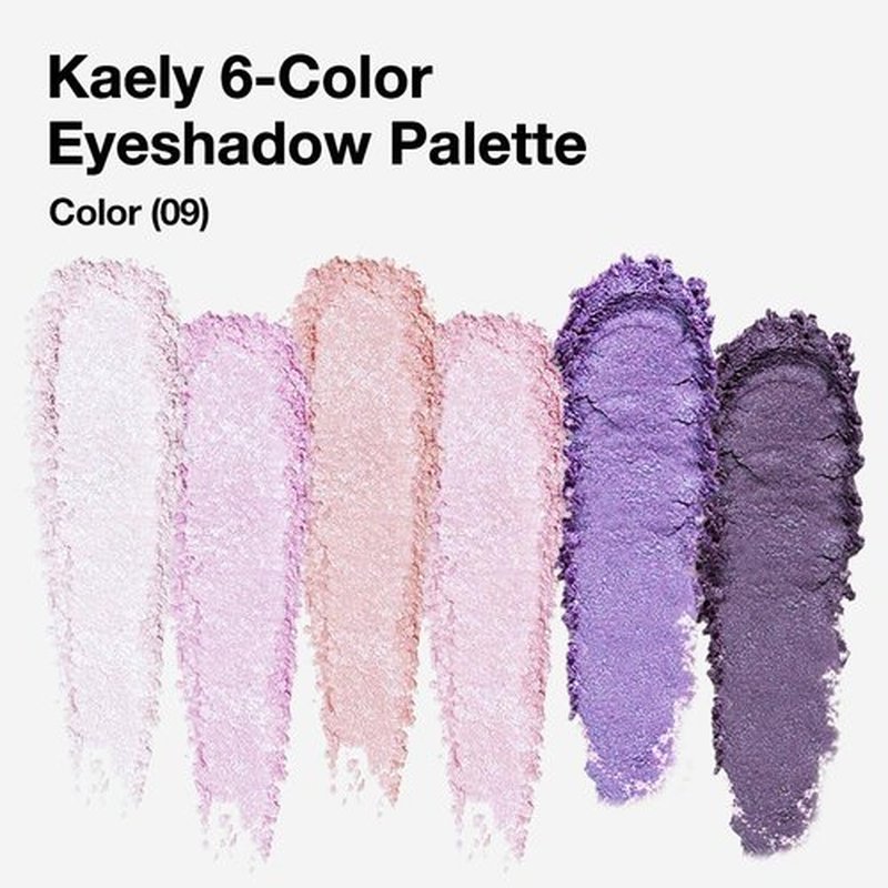 Kaely 6 Color Mini Purple Eyeshadow Palette Makeup, Highly Pigmented Eye Shadow Palette Waterproof, Natural Glitter Shimmer Eye Shadow Palette, paleta de sombras de ojos, Vegan & Cruelty-free, 09