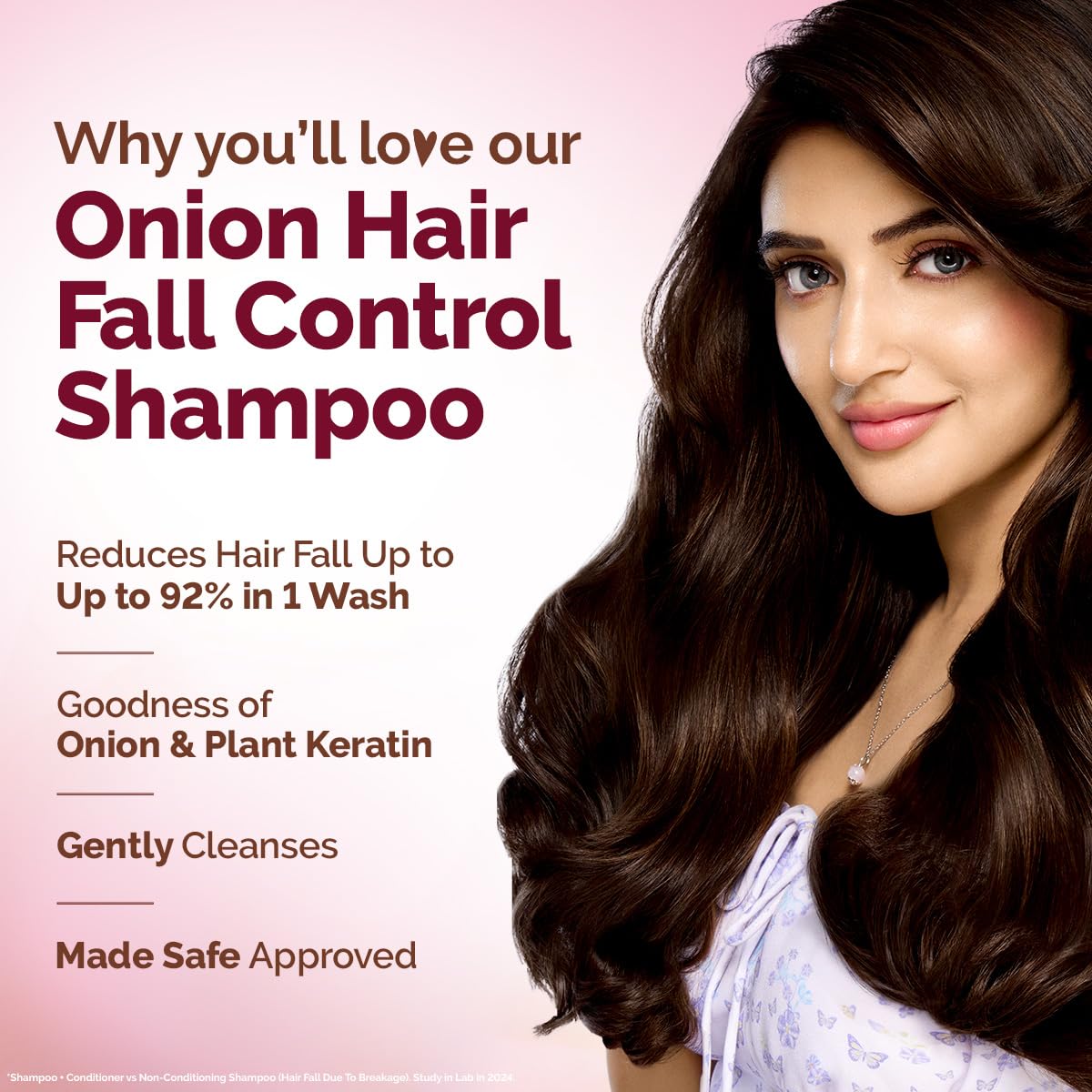MAMAEARTH Onion Shampoo with Onion & Plant Keratin 21.98 Fl Oz (650ml)
